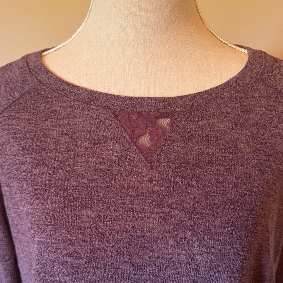 Victoria's Secret Purple Crew Neck crop top Sweater - Picture 2 of 5